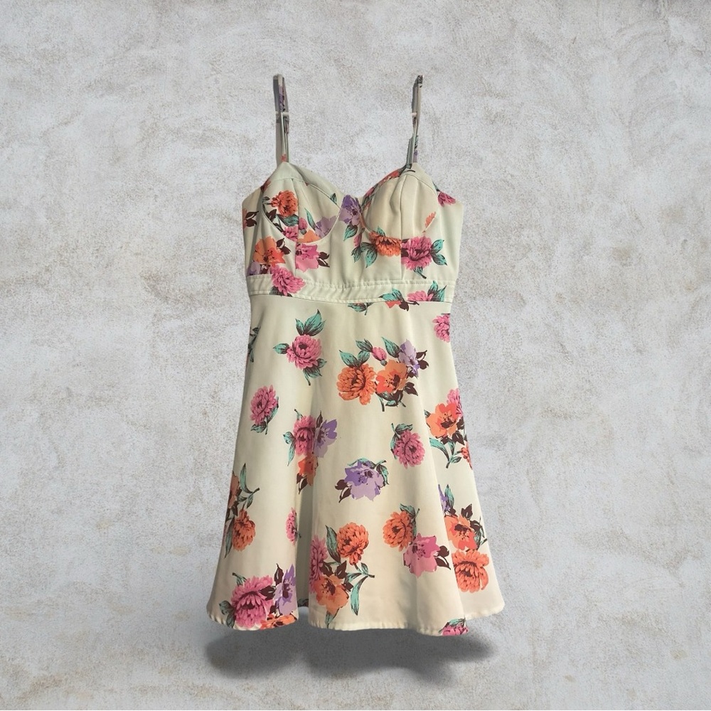 forever 21 spring Floral print mini dress with spaghetti straps